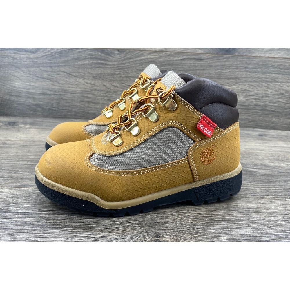 Timberland Youth Toddler‎ Field Boots Size 13.5 Brown Lace Up